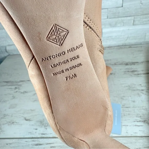 Antonio Melani Stellah Women’s Over the Knee Heeled Nude Suede Boots SZ 7.5M New - Picture 10 of 11